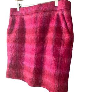 Wool/Mohair Plaid Mini Skirt